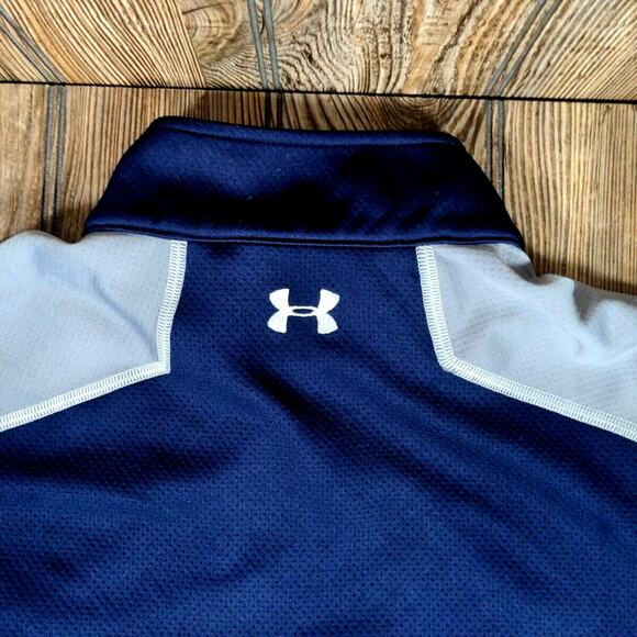 Notre Dame Fighting Irish Under Armour Sideline 1/4 Zip Lightweight Navy Logo Sm - Picture 8 of 9